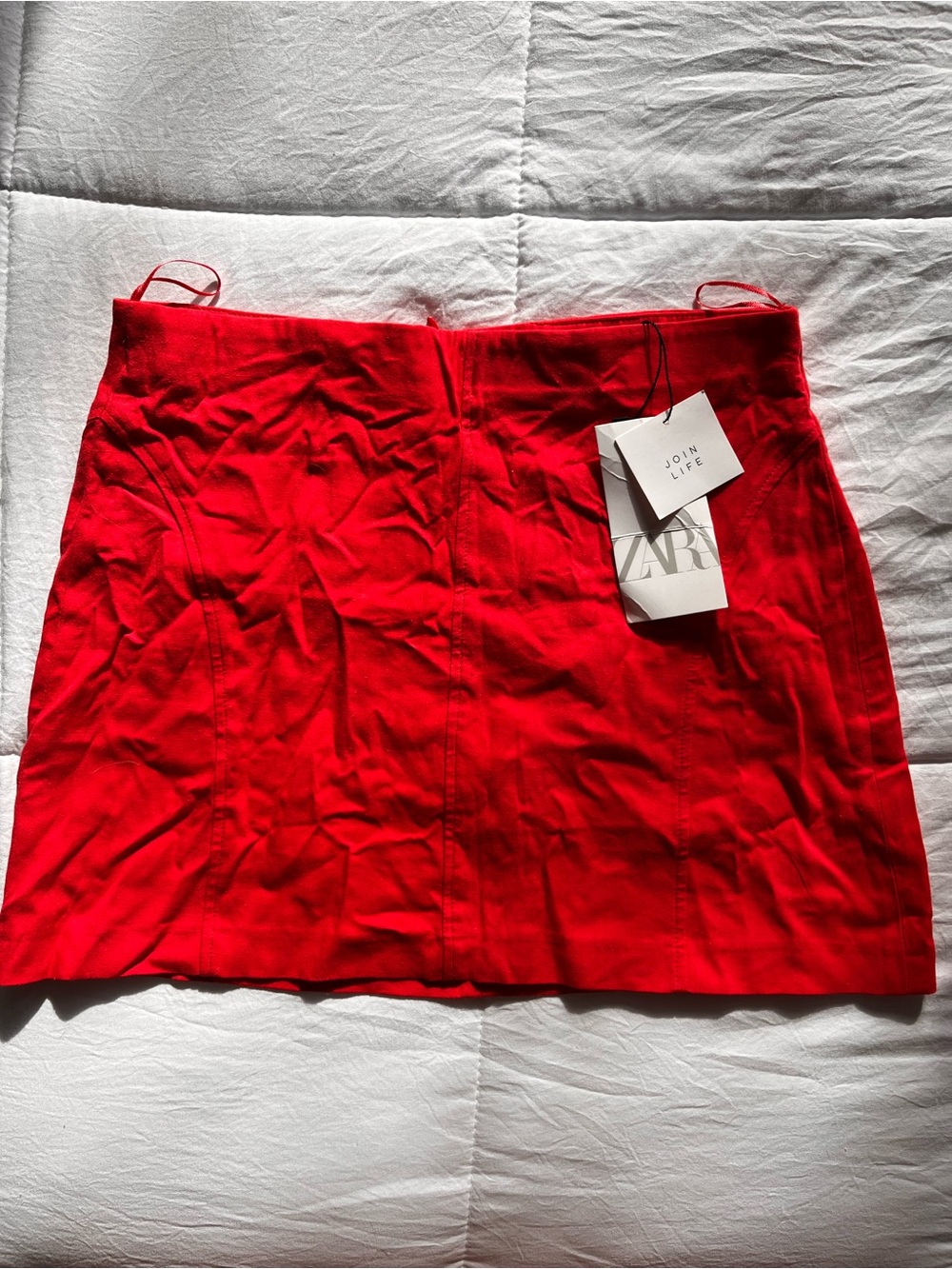 NWT Zara Bright Red Mini Skirt